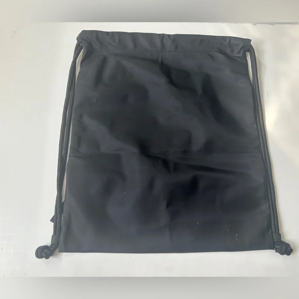lululemon Seawheeze Black nylon Drawstring back pack Gym Bag